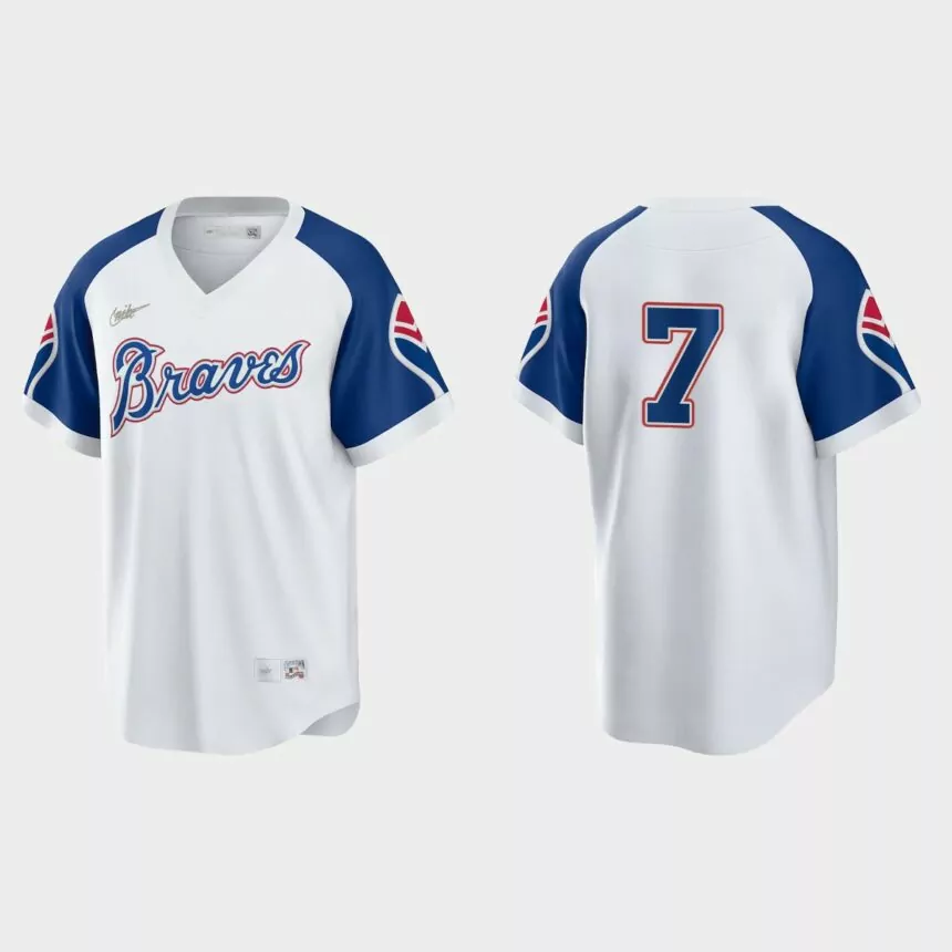 Dansby Swanson Atlanta Braves Cooperstown Home Jersey – White