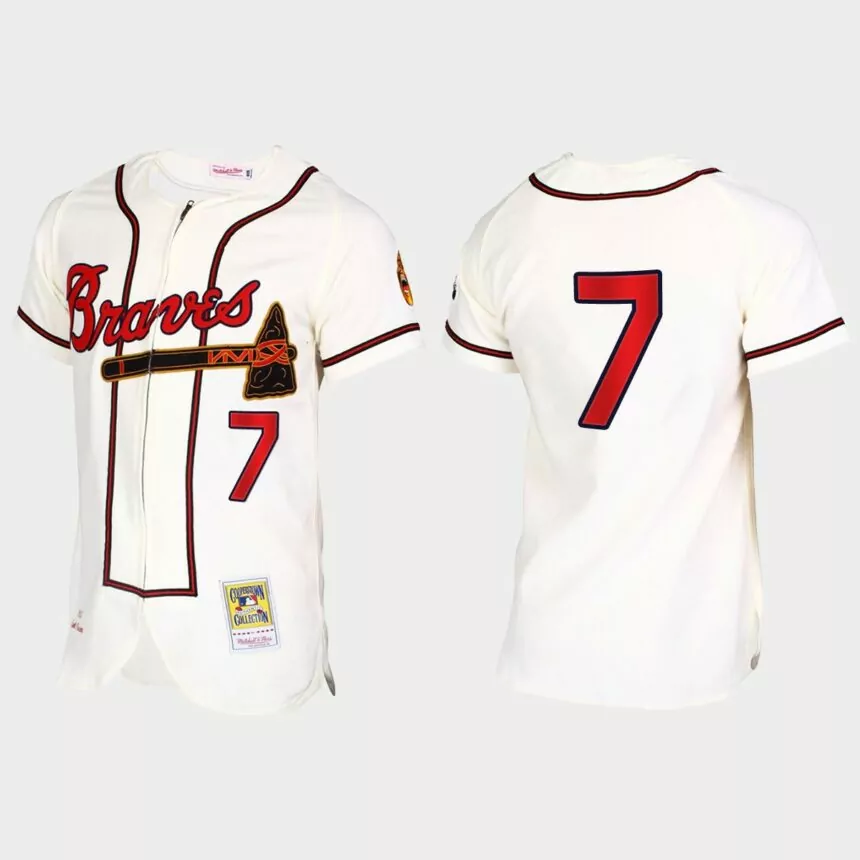 Dansby Swanson Atlanta Braves Throwback Authentic Jersey – Cream