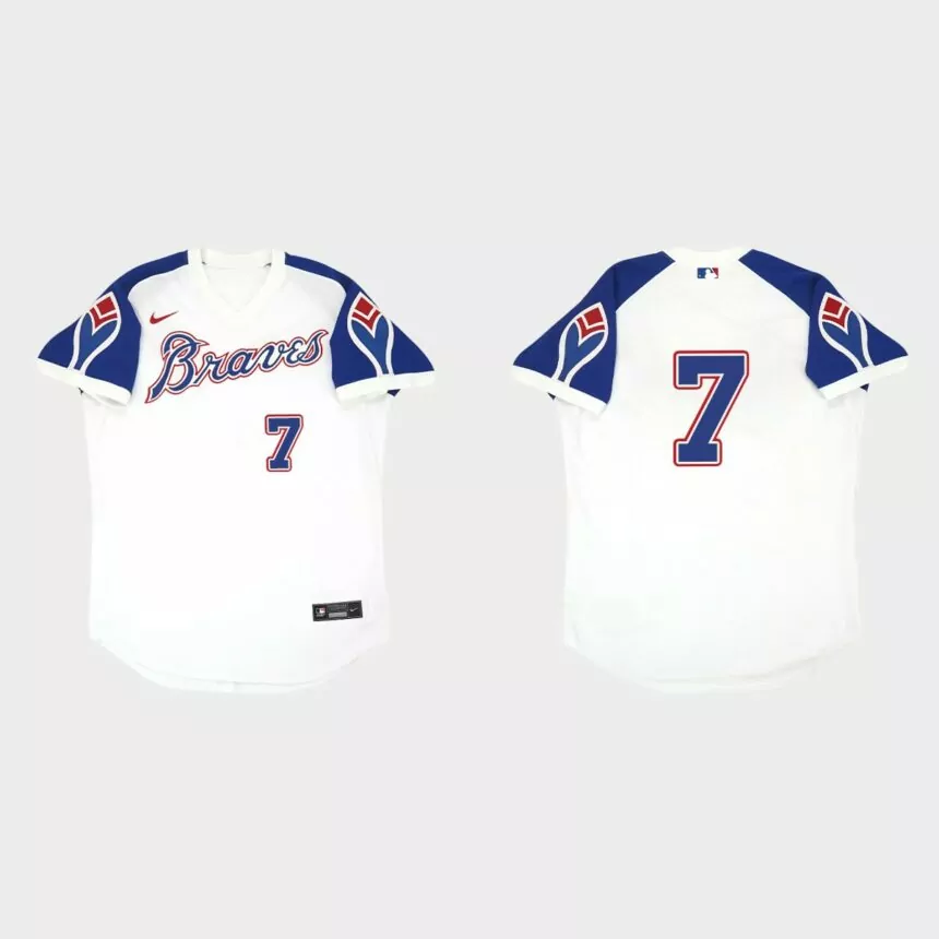 Dansby Swanson Atlanta Braves Throwback Home Jersey – White