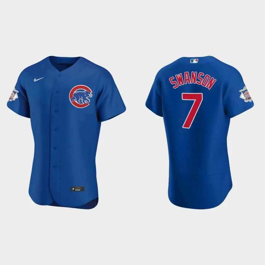 Dansby Swanson Chicago Cubs Authentic Alternate Jersey – Royal