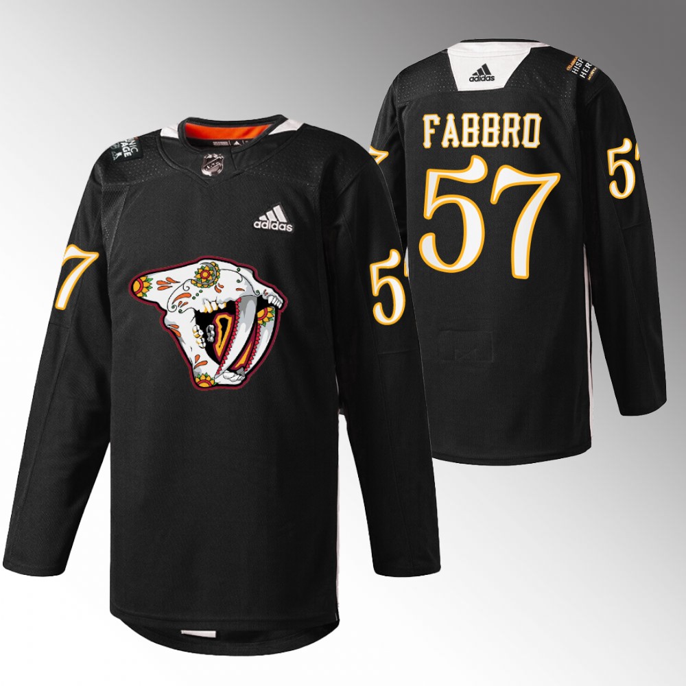 Dante Fabbro Predators Hispanic Heritage 2022 Jersey Black Warmup
