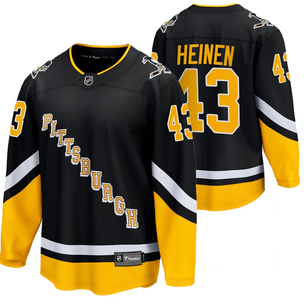 Danton Heinen Jersey Pittsburgh Penguins Alternate Black 2021-22 Premier Breakaway
