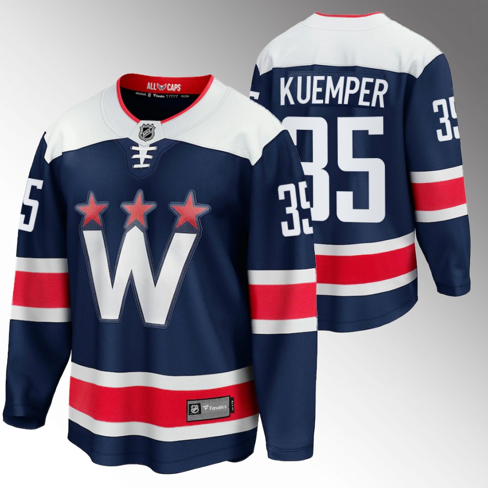 Darcy Kuemper Jersey Washington Capitals Alternate Navy 2022 Breakaway Player