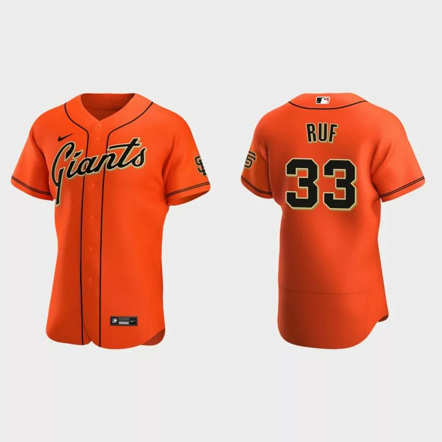 Darin Ruf #33 San Francisco Giants Authentic Alternate Jersey – Orange