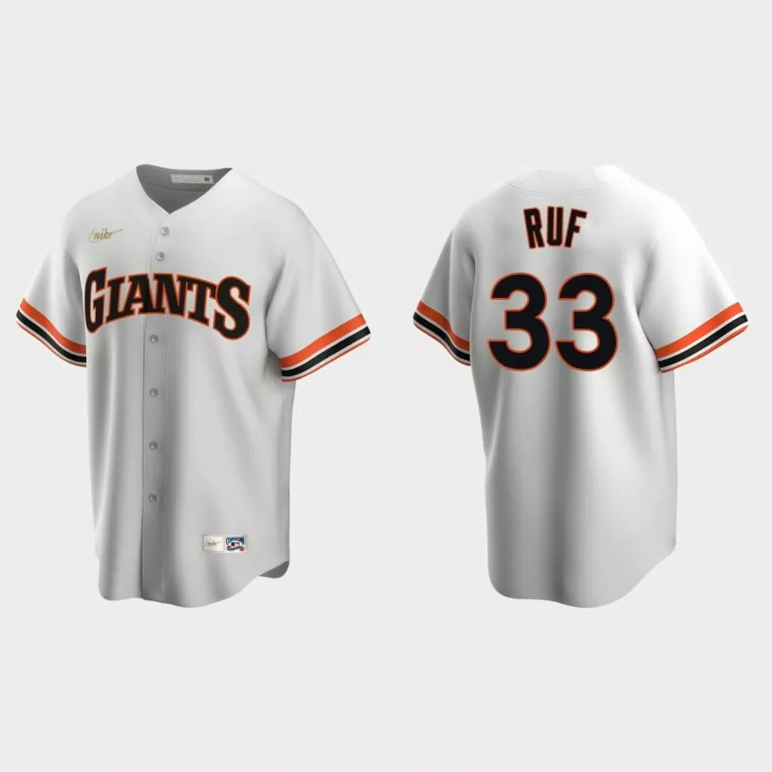 Darin Ruf #33 San Francisco Giants Cooperstown Collection Home Jersey – White