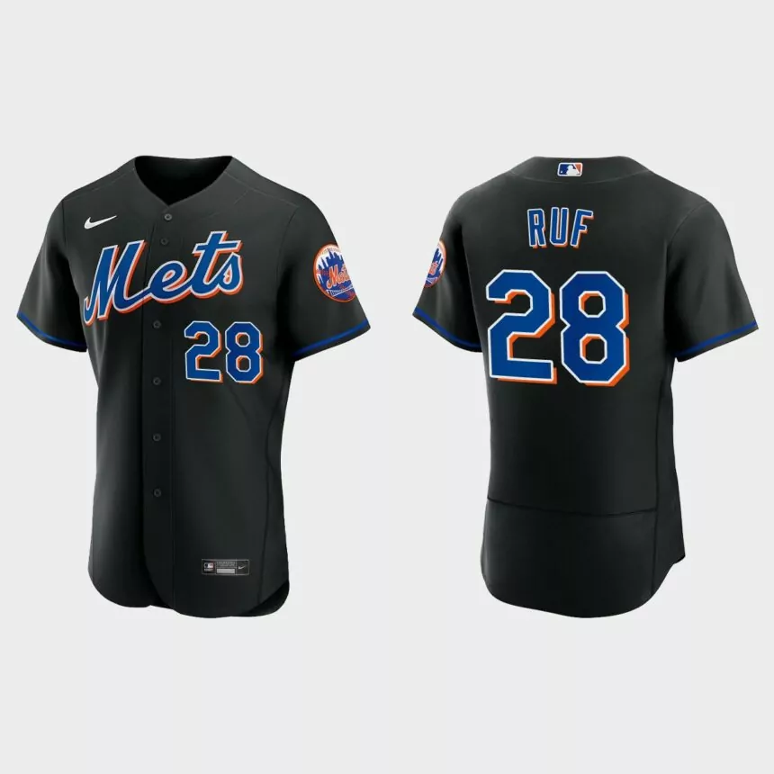 Darin Ruf New York Mets Authentic Alternate Jersey – Black