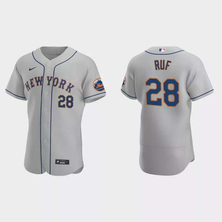Darin Ruf New York Mets Authentic Road Jersey – Gray