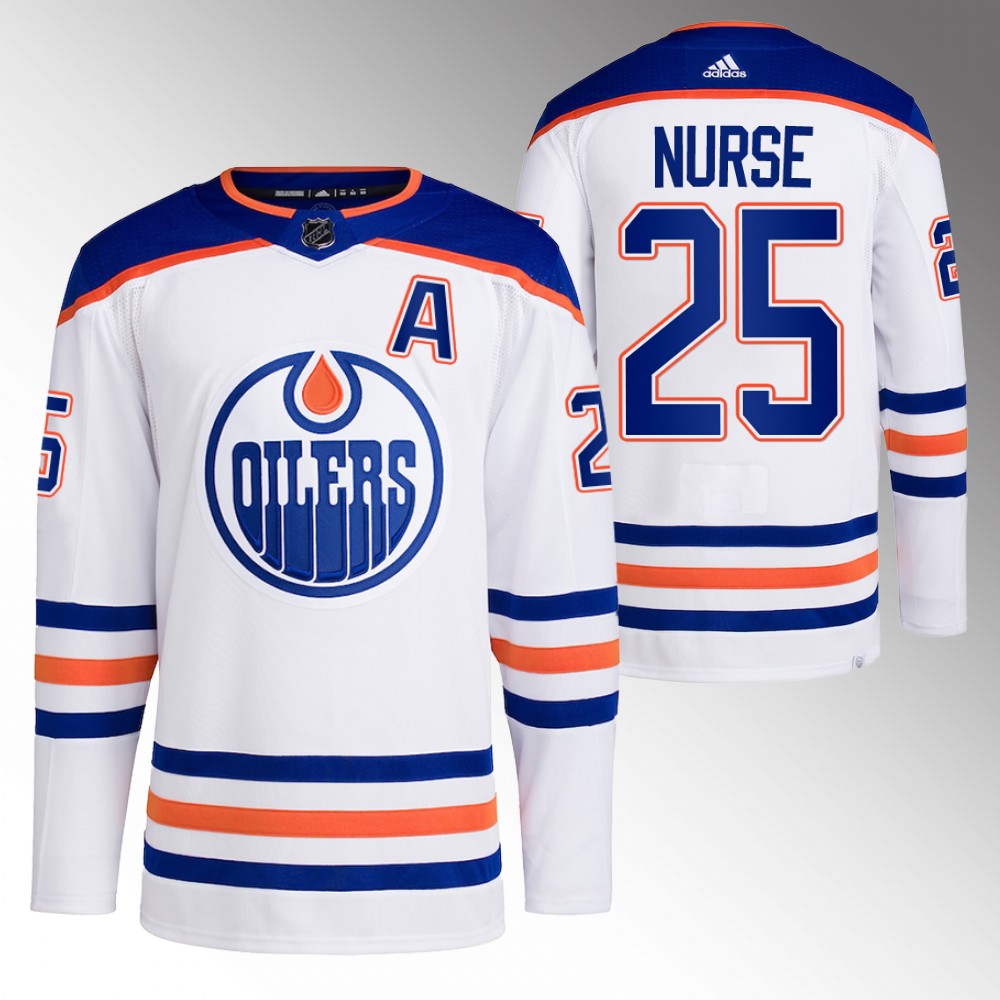 Darnell Nurse 2022-23 Edmonton Oilers White Primegreen Authentic Away Jersey