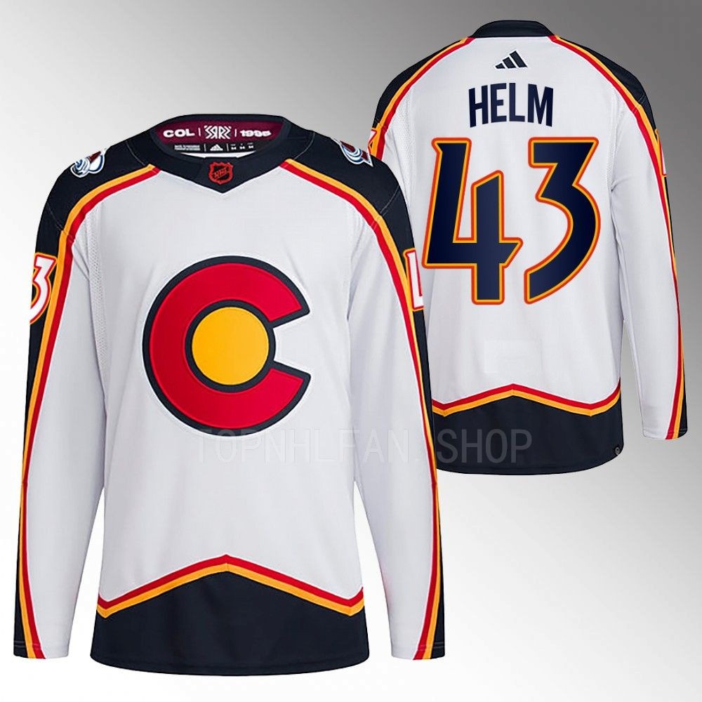 Darren Helm 2022 Colorado Avalanche White Reverse Retro 2.0 Authentic Primegreen Jersey