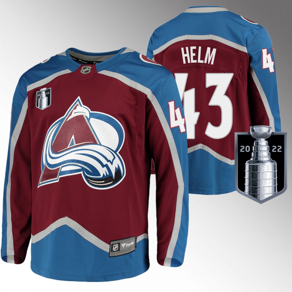 Darren Helm Jersey Colorado Avalanche 2022 Stanley Cup Finals Burgundy Home