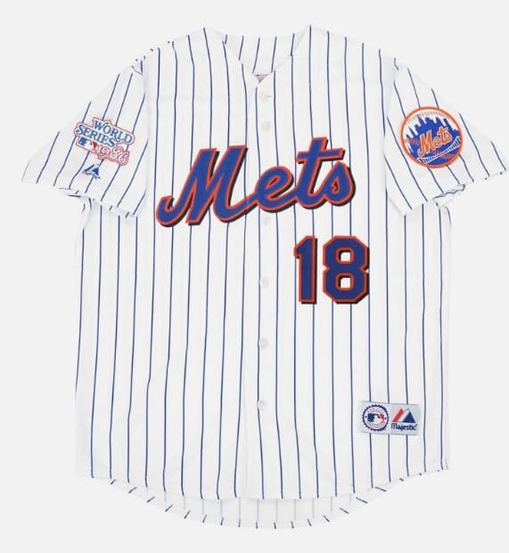 Darryl Strawberry New York Mets 1986 World Series Men's Home White Jersey