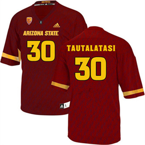 Dasmond Tautalatasi Arizona State Sun Devils Men's Jersey - #30 NCAA Maroon Stitched Authentic