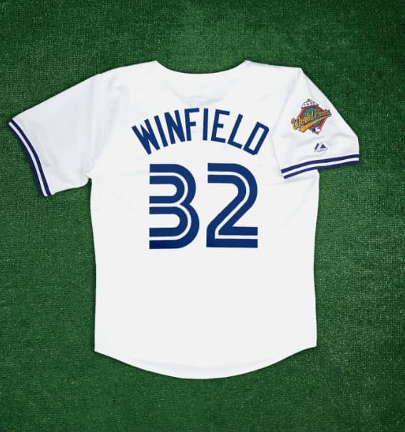 Dave Winfield 1992 Toronto Blue Jays Men's Cooperstown World Series Home Jersey