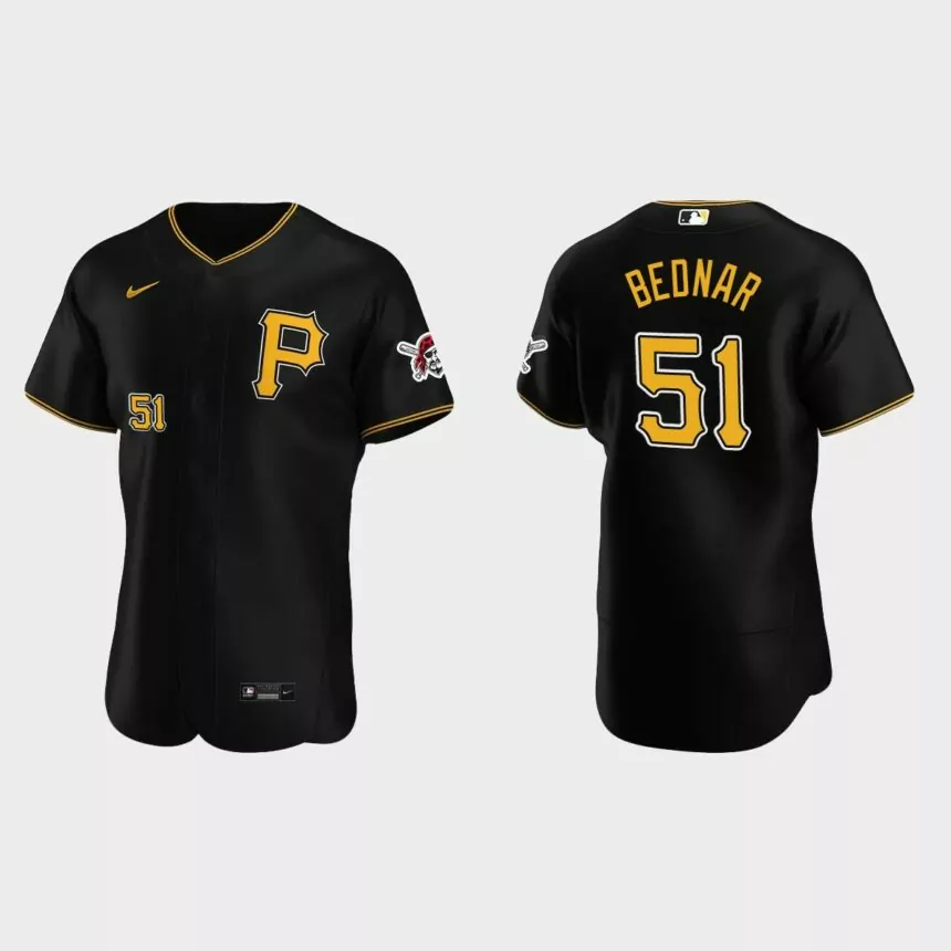 David Bednar Pittsburgh Pirates Authentic Alternate Jersey – Black