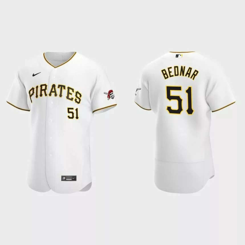 David Bednar Pittsburgh Pirates Authentic Home Jersey – White