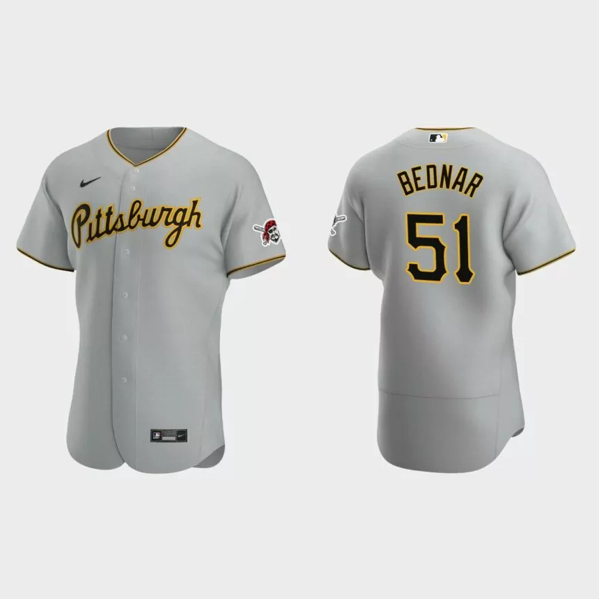 David Bednar Pittsburgh Pirates Authentic Road Jersey – Gray
