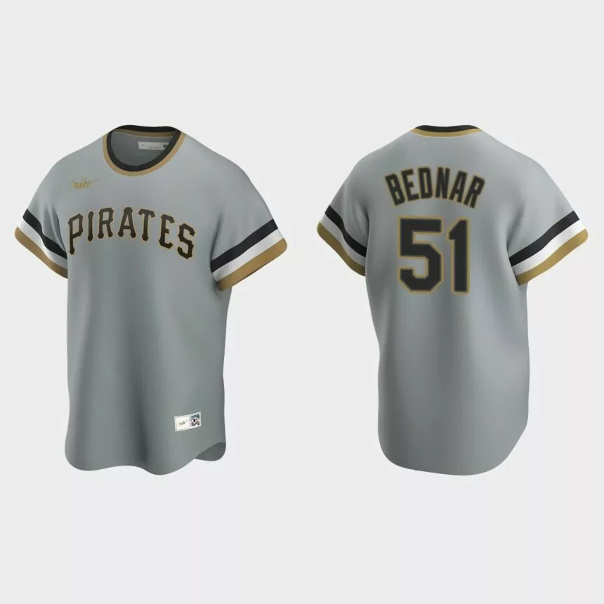David Bednar Pittsburgh Pirates Cooperstown Collection Road Jersey – Gray