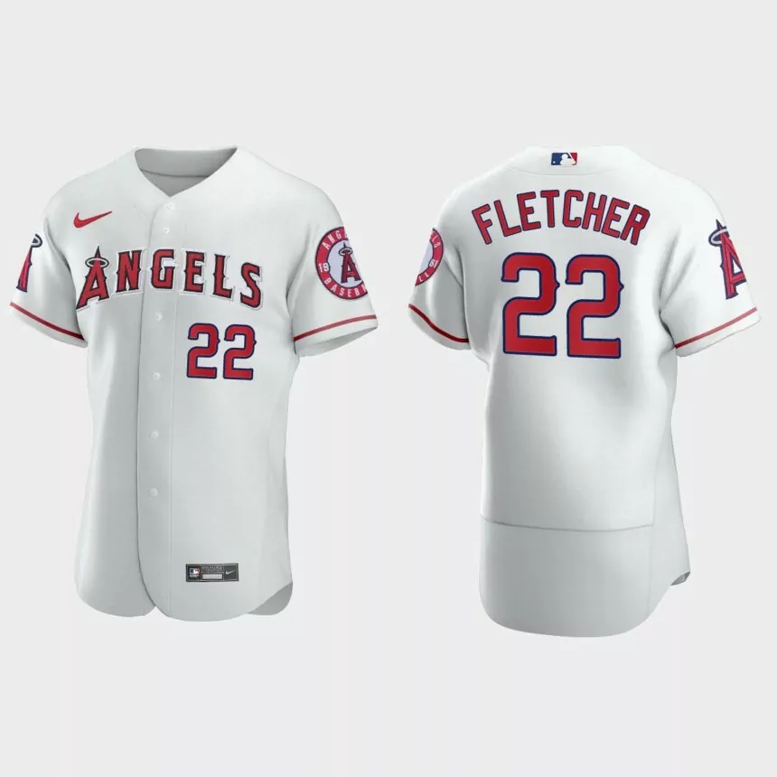 David Fletcher #22 Los Angeles Angels Authentic Home Jersey – White
