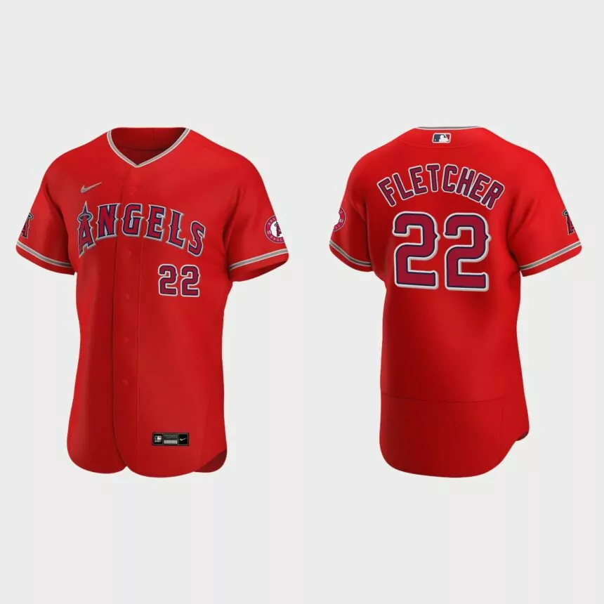 David Fletcher #22 Los Angeles Angels Authentic Jersey – Red