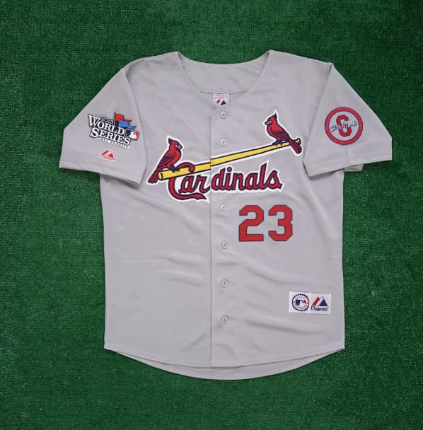 David Freese 2013 St. Louis Cardinals World Series Grey Road Men's Jersey