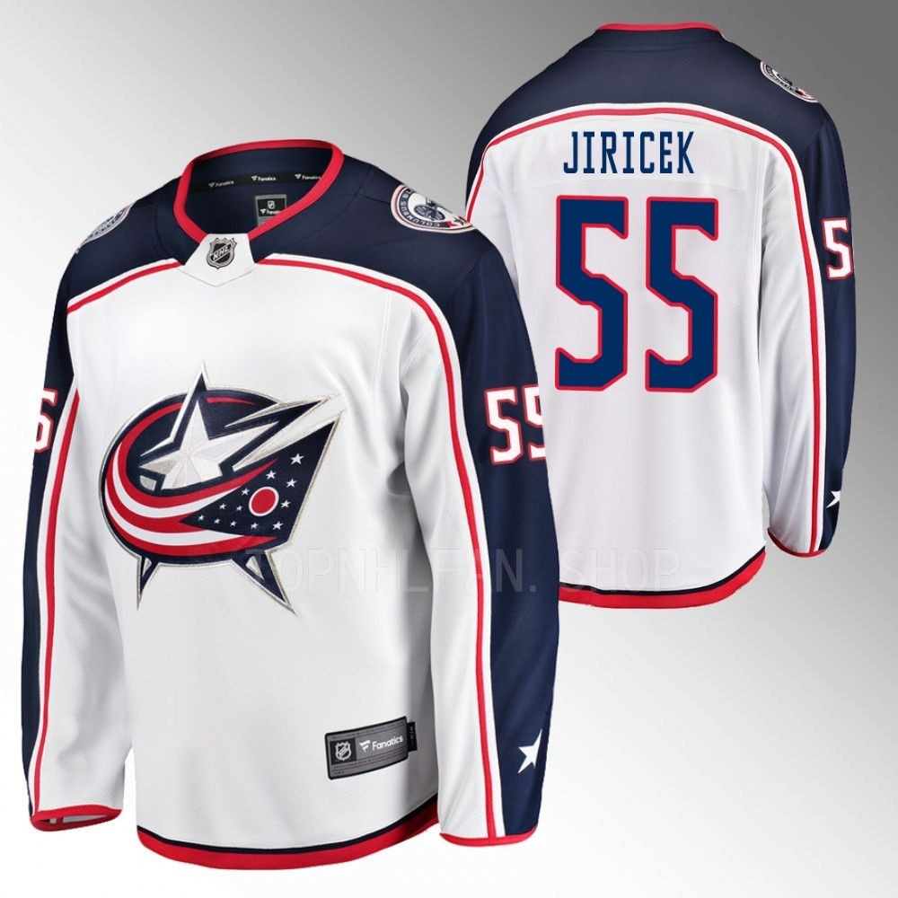 David Jiricek Columbus Blue Jackets Jersey Away White Breakaway Player
