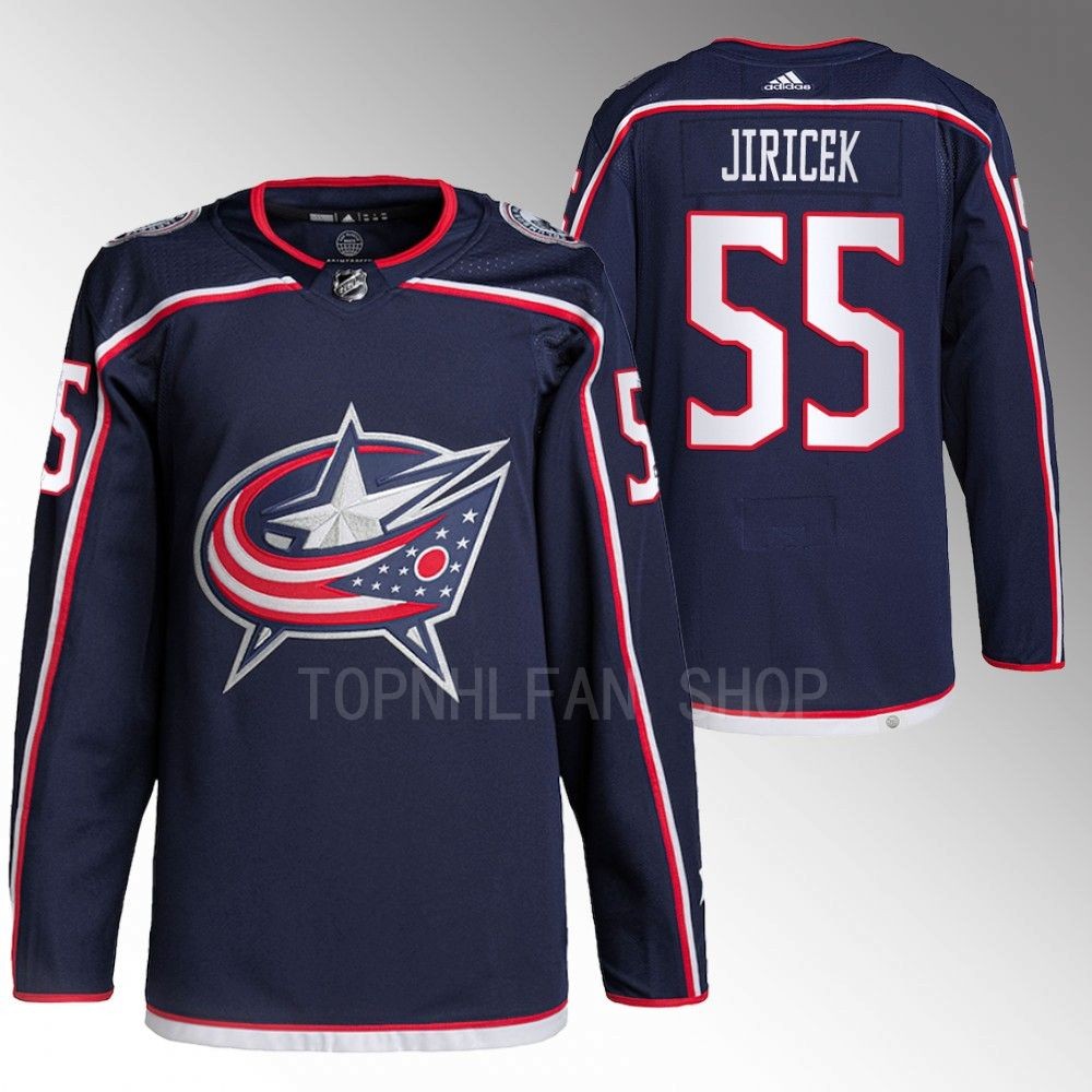 David Jiricek Columbus Blue Jackets Navy Authentic Pro Home Jersey