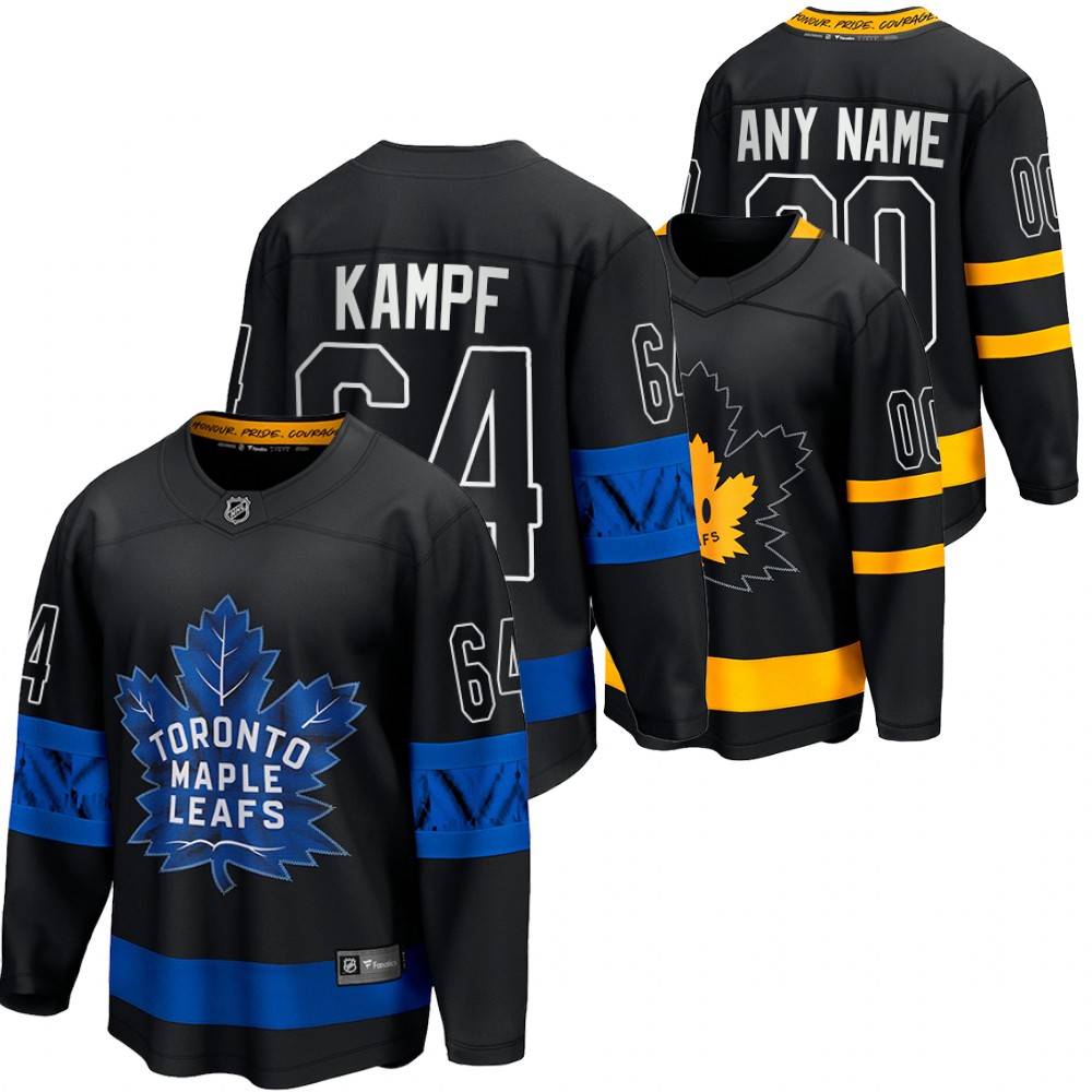 David Kampf Maple Leafs drew house Alternate Reversible Black Premier Jersey