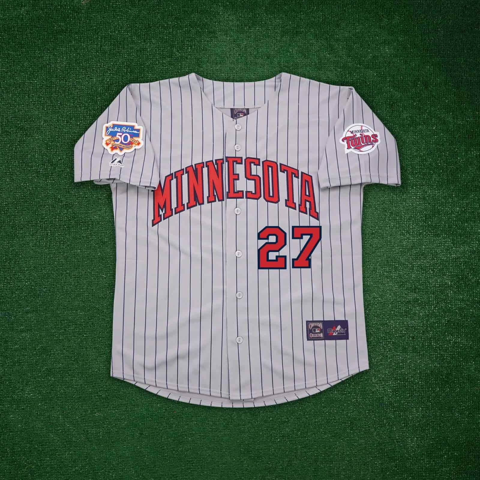 David Ortiz 1997 Minnesota Twins Jackie 50th Cooperstown Men's Grey Road Jersey
