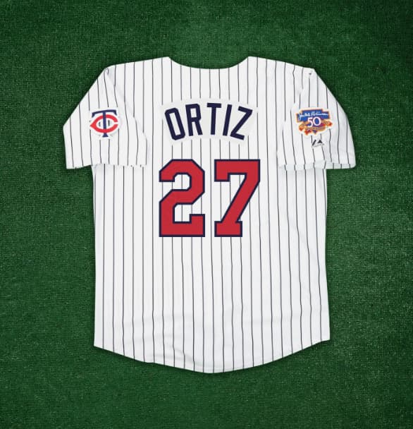 David Ortiz 1997 Minnesota Twins Jackie 50th Cooperstown Men's Home Jersey