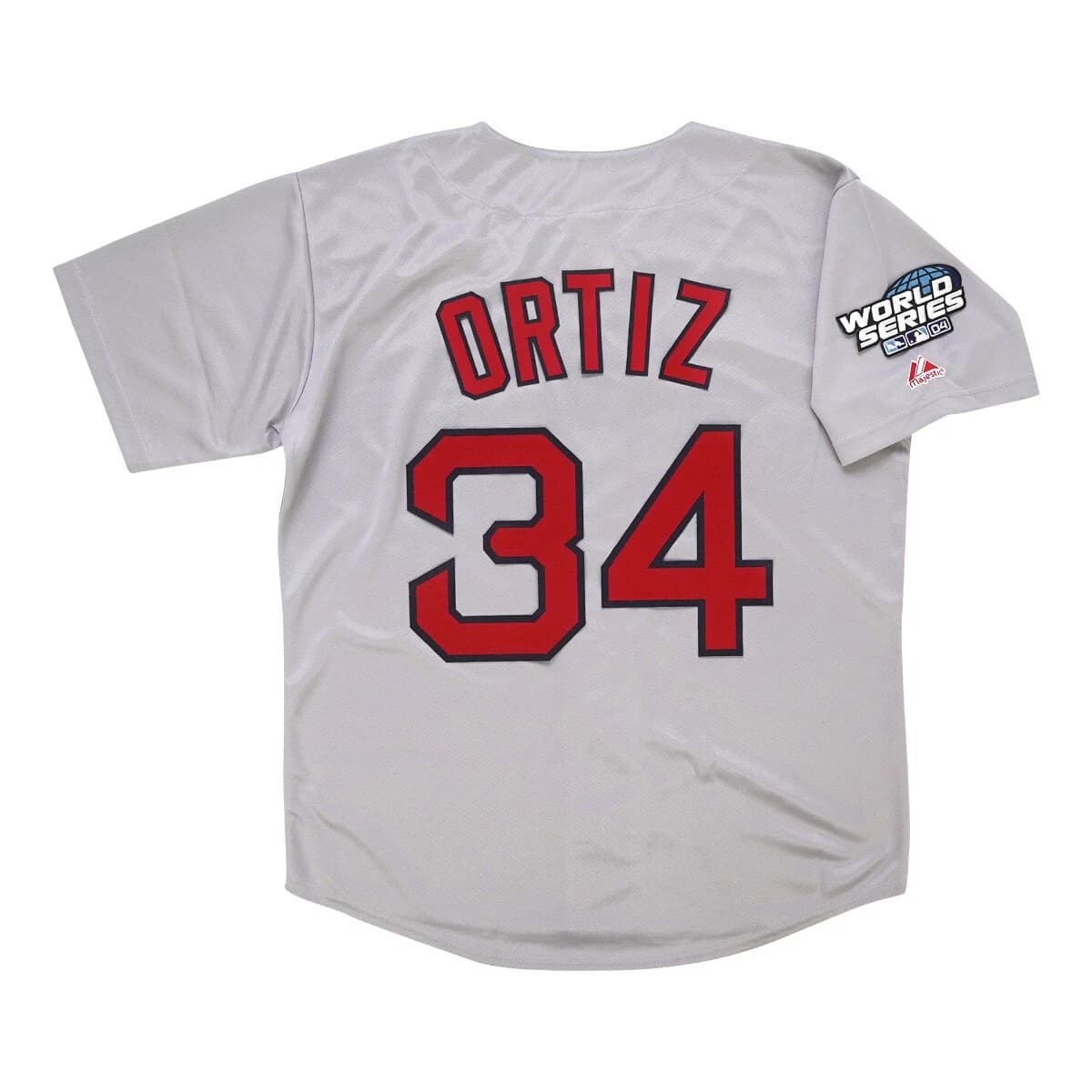 David Ortiz 2004 Boston Red Sox Grey Road World Series Jersey Men's (S-3XL)