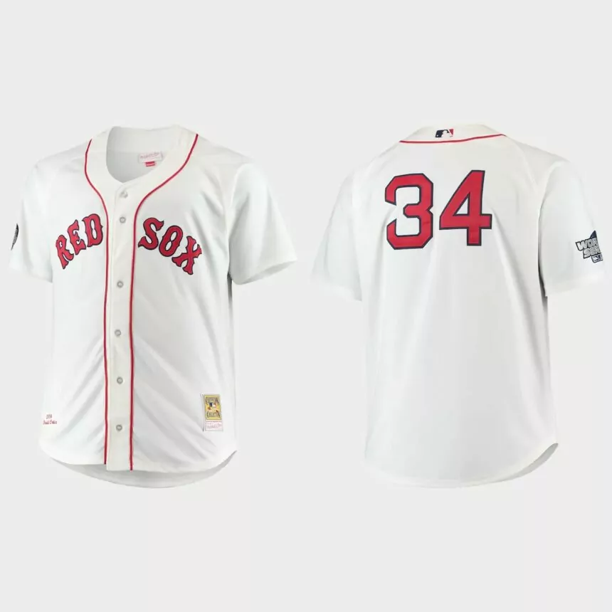 David Ortiz Boston Red Sox Authentic Big Tall Jersey – White