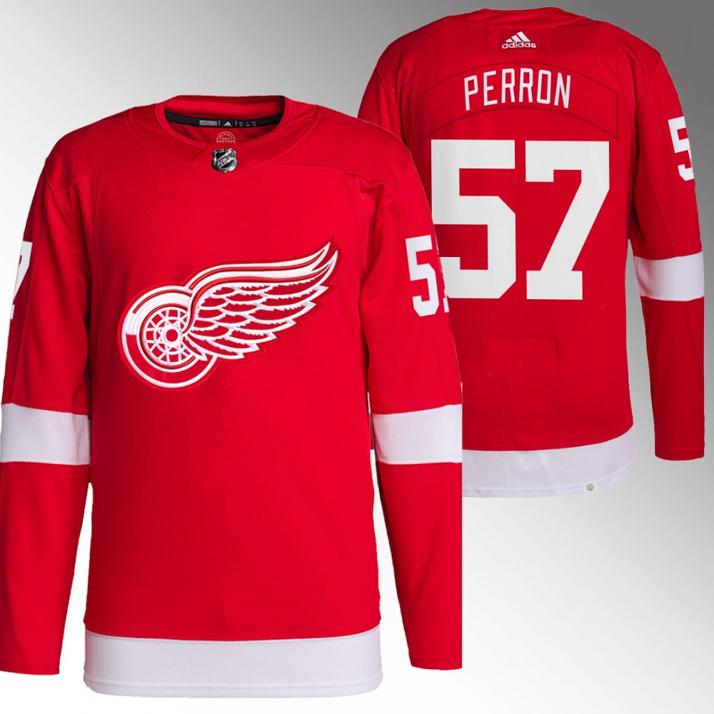 David Perron Detroit Red Wings Red Primegreen Authentic Home Jersey
