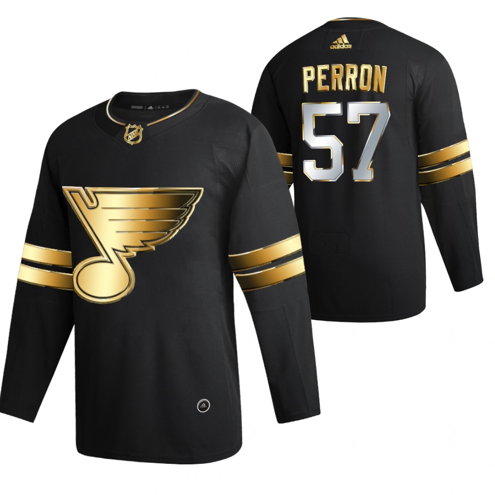 David Perron St. Louis Blues Black 2021 Golden Edition Jersey Limited Authentic