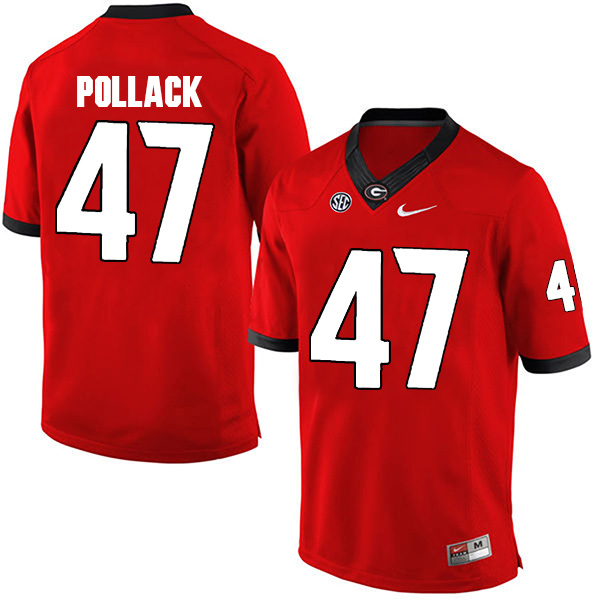David Pollack Georgia Bulldogs Men's Jersey - #47 NCAA Red Limited Home