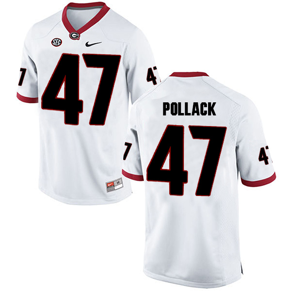 David Pollack Georgia Bulldogs Men's Jersey - #47 NCAA White Limited Away