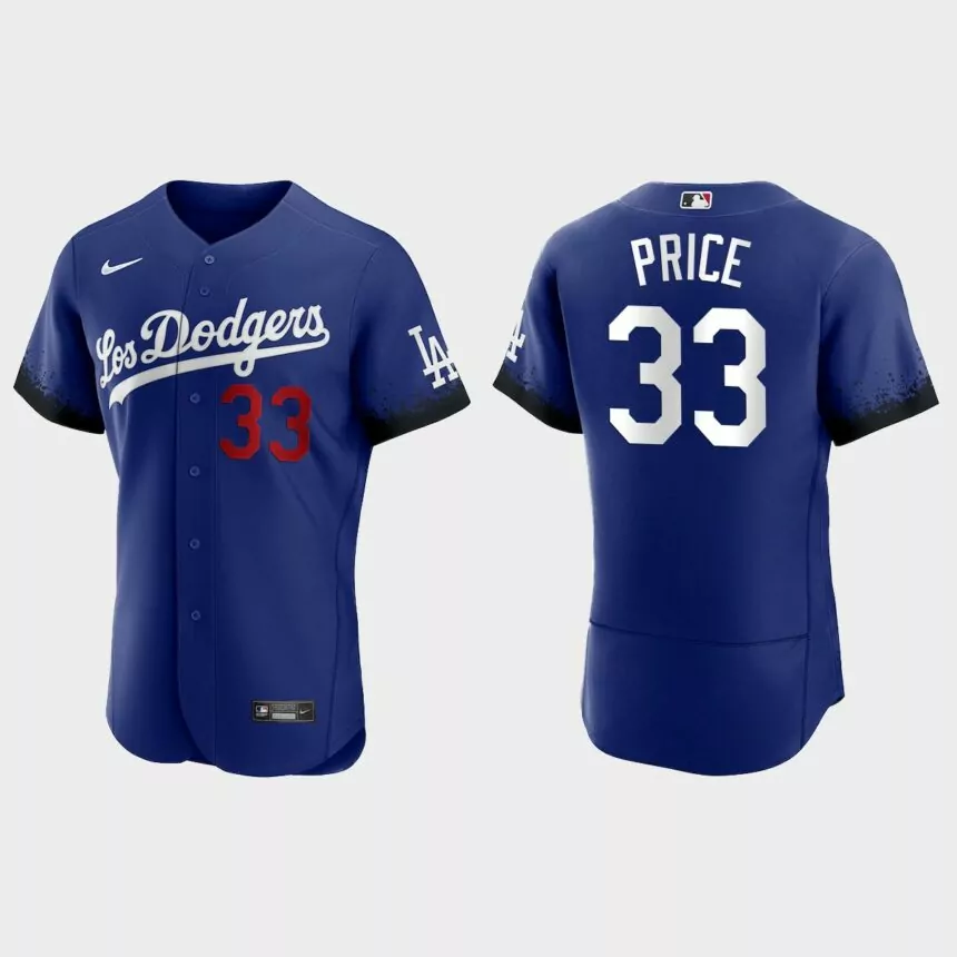 David Price Los Angeles Dodgers 2021 City Connect Authentic Jersey – Royal