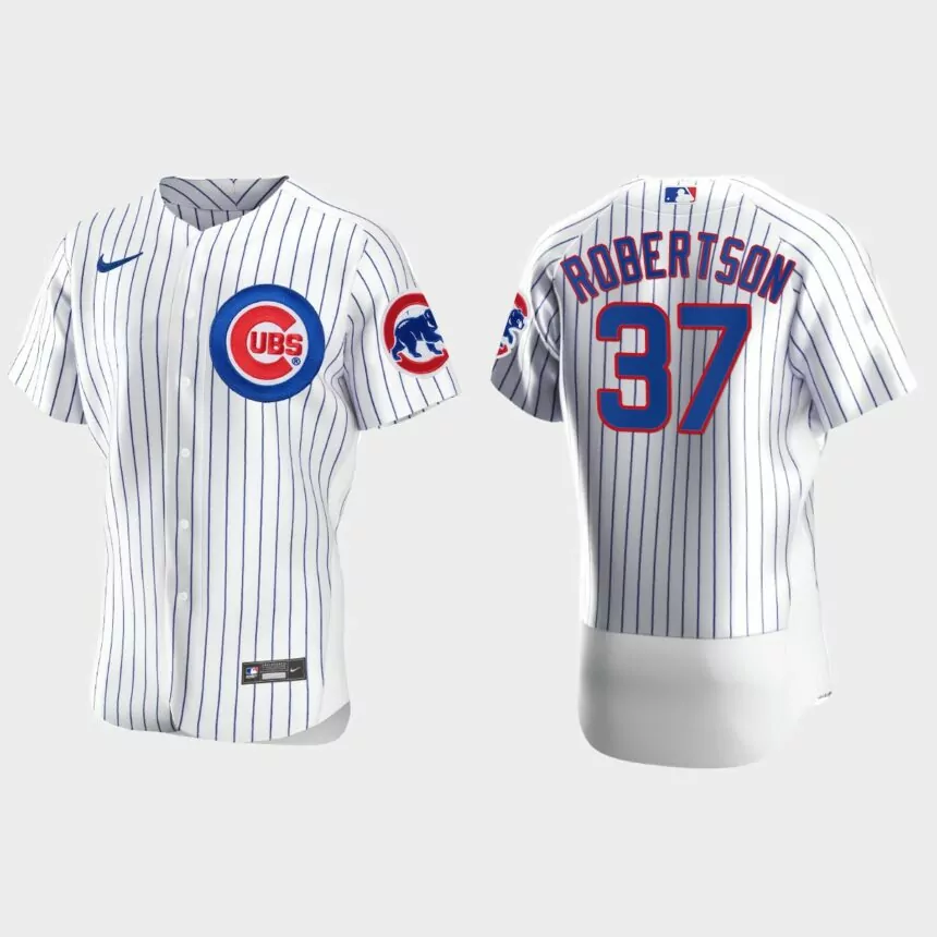 David Robertson Chicago Cubs Authentic Home Jersey – White