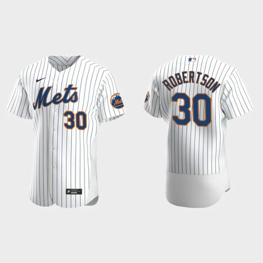David Robertson New York Mets Authentic Home Jersey – White