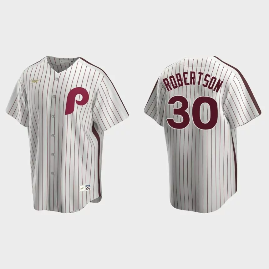 David Robertson Philadelphia Phillies Cooperstown Collection Home Jersey – White