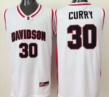 Davidson Wildcat 30 Stephen Curry Black College Basketball Jersey