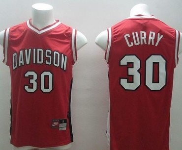 Davidson Wildcats #30 Stephen Curry Red Basketball Stitched NCAA Jersey