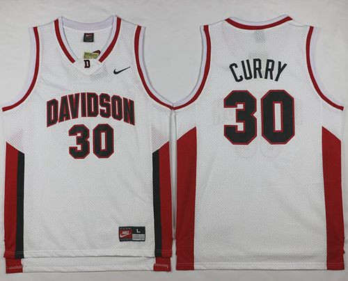 Davidson Wildcats #30 Stephen Curry White Basketball Stitched NCAA Jersey