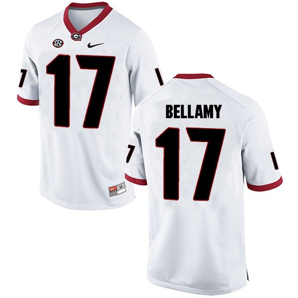 Davin Bellamy Georgia Bulldogs Men's Jersey - #17 NCAA White Limited Away