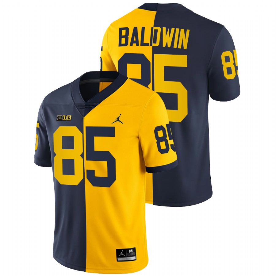 Daylen Baldwin Michigan Wolverines Navy Maize 2021-22 Split Edition College Football Jersey