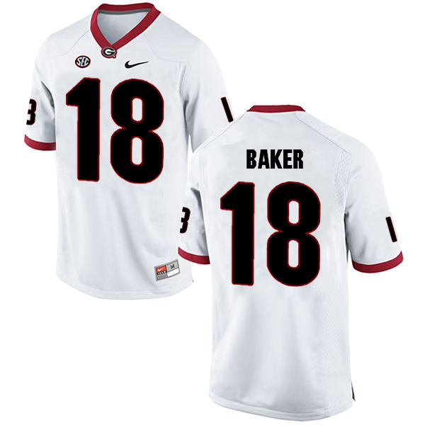 Deandre Baker Georgia Bulldogs Men's Jersey - #18 NCAA White Limited Away