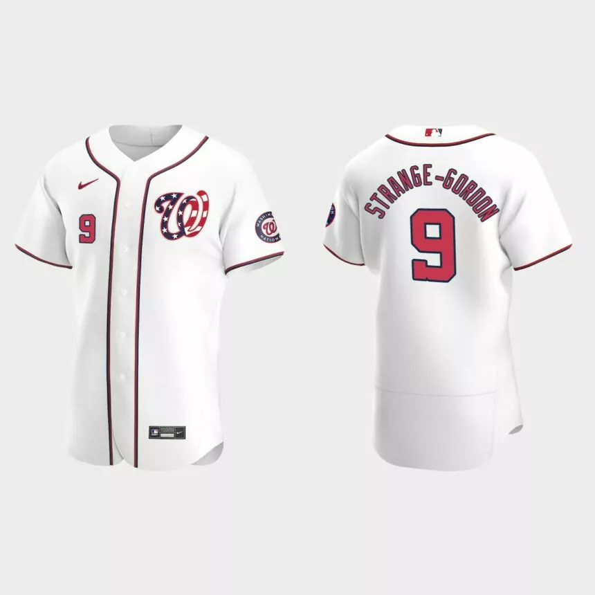 Dee Strange-Gordon Washington Nationals Authentic Alternate Jersey – White
