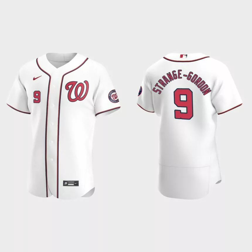 Dee Strange-Gordon Washington Nationals Authentic Home Jersey – White