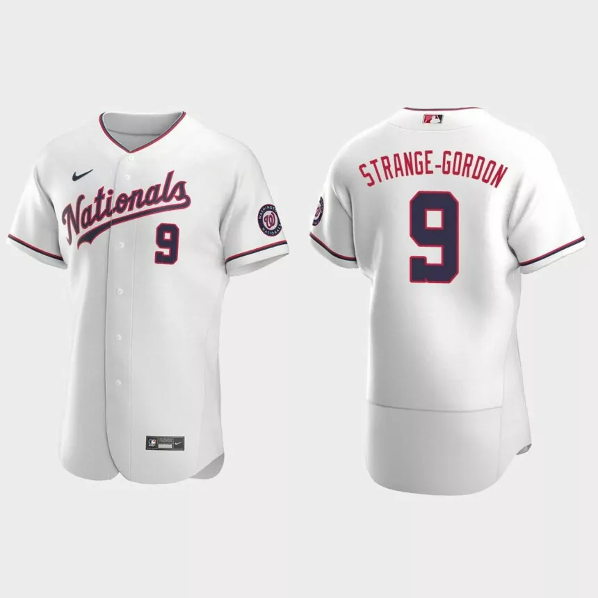 Dee Strange-Gordon Washington Nationals Authentic Jersey – White