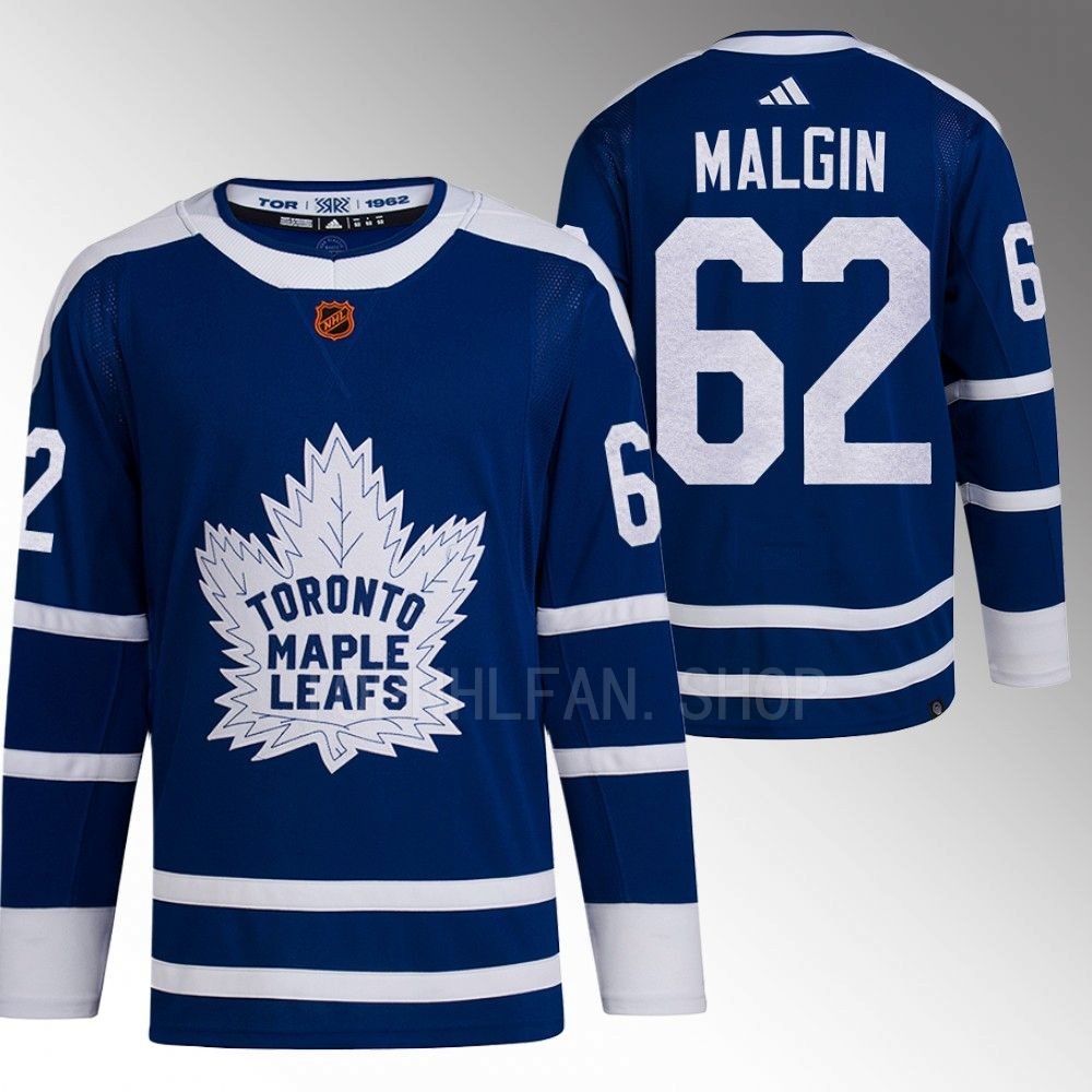 Denis Malgin 2022 Toronto Maple Leafs Blue Reverse Retro 2.0 Authentic Primegreen Jersey