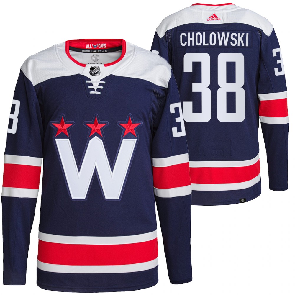 Dennis Cholowski Washington Capitals Navy Alternate Primegreen Authentic Pro Jersey